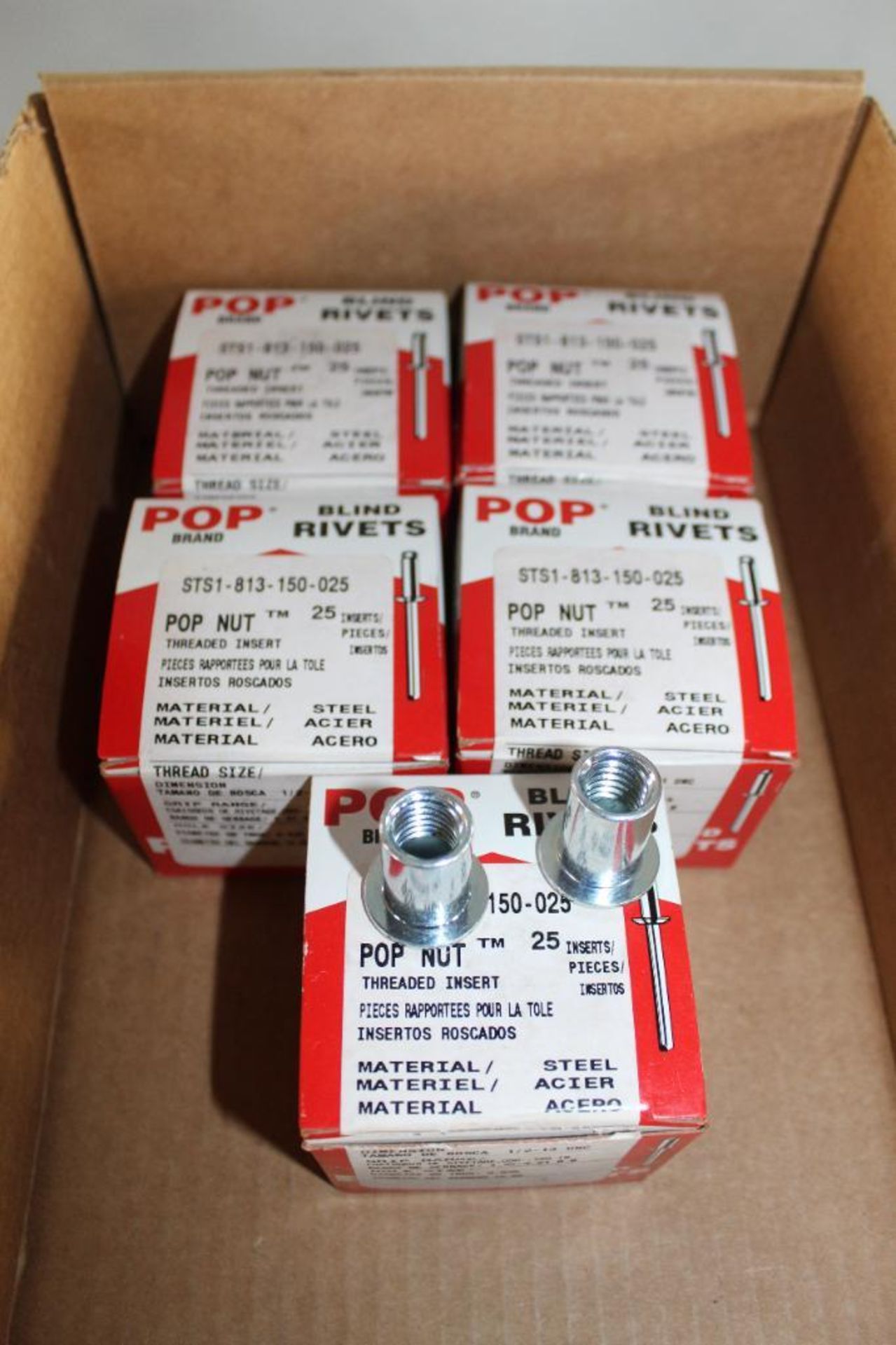 Lot of (5) Boxes(25 each) Pop Brand Blind Rivets Threaded Inserts - Image 3 of 4