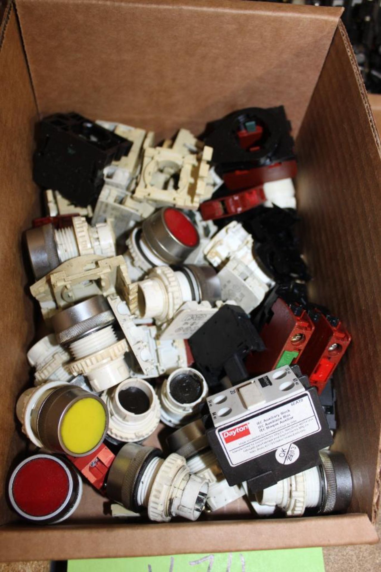 Lot of (3) Boxes Assorted Push Buttons, Cuttler Hammer Lens, Switchplates and Eaton Contact Block - Image 3 of 5