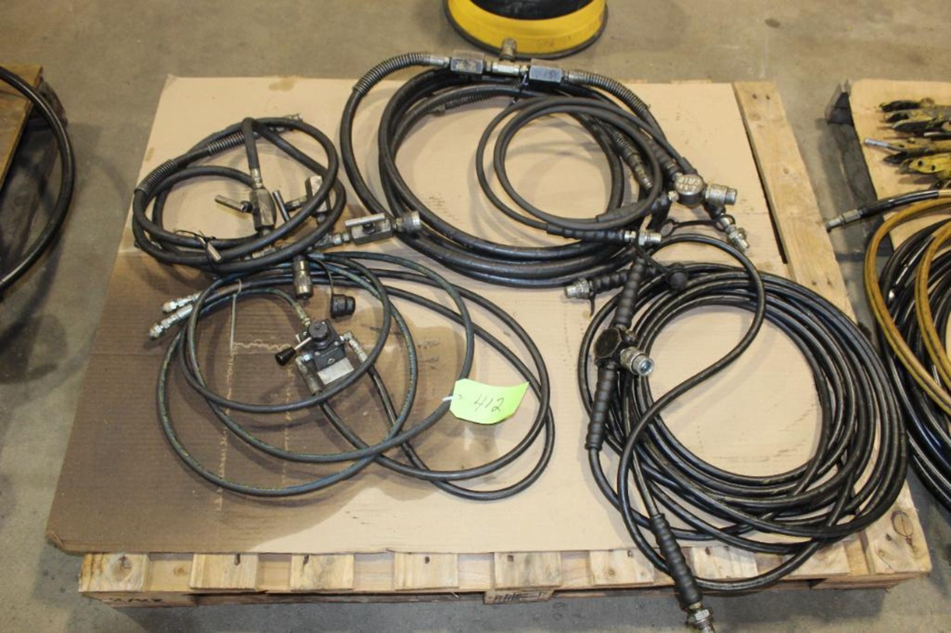 Lot of (5) Enterpac Hoses For Hydraulic Pumps w/ Splitters and Directional Valves - Image 3 of 6