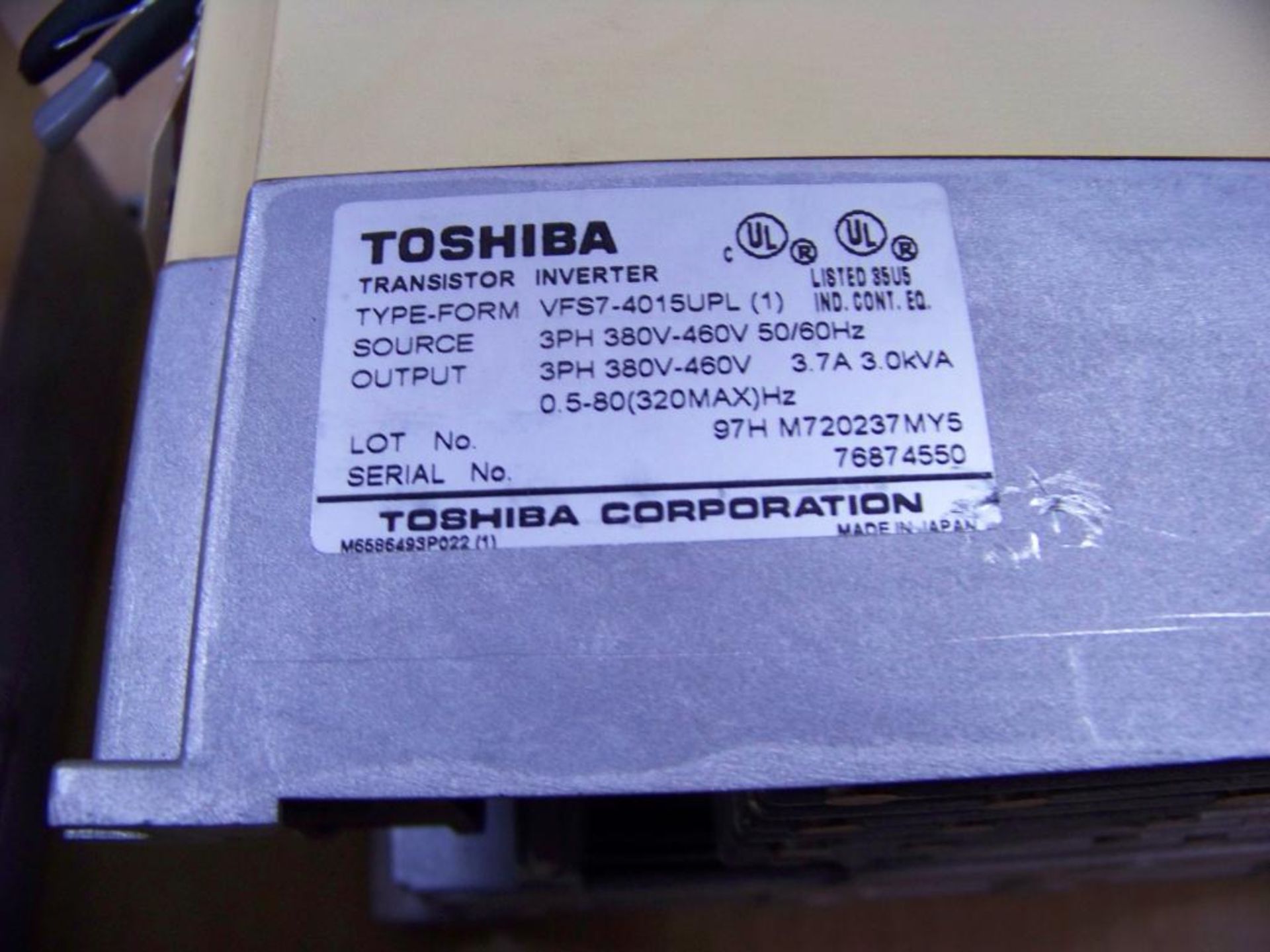 2 - TOSHIBA INVERTERS, # VFST-4015UPL - Image 3 of 3