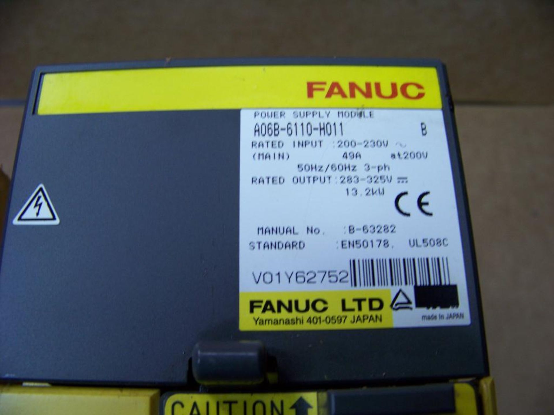 2 - FANUC POWER SUPPLY & SERVO AMPS, # A20B-6110-H011 & # A20B-6114-H104 - Image 3 of 3
