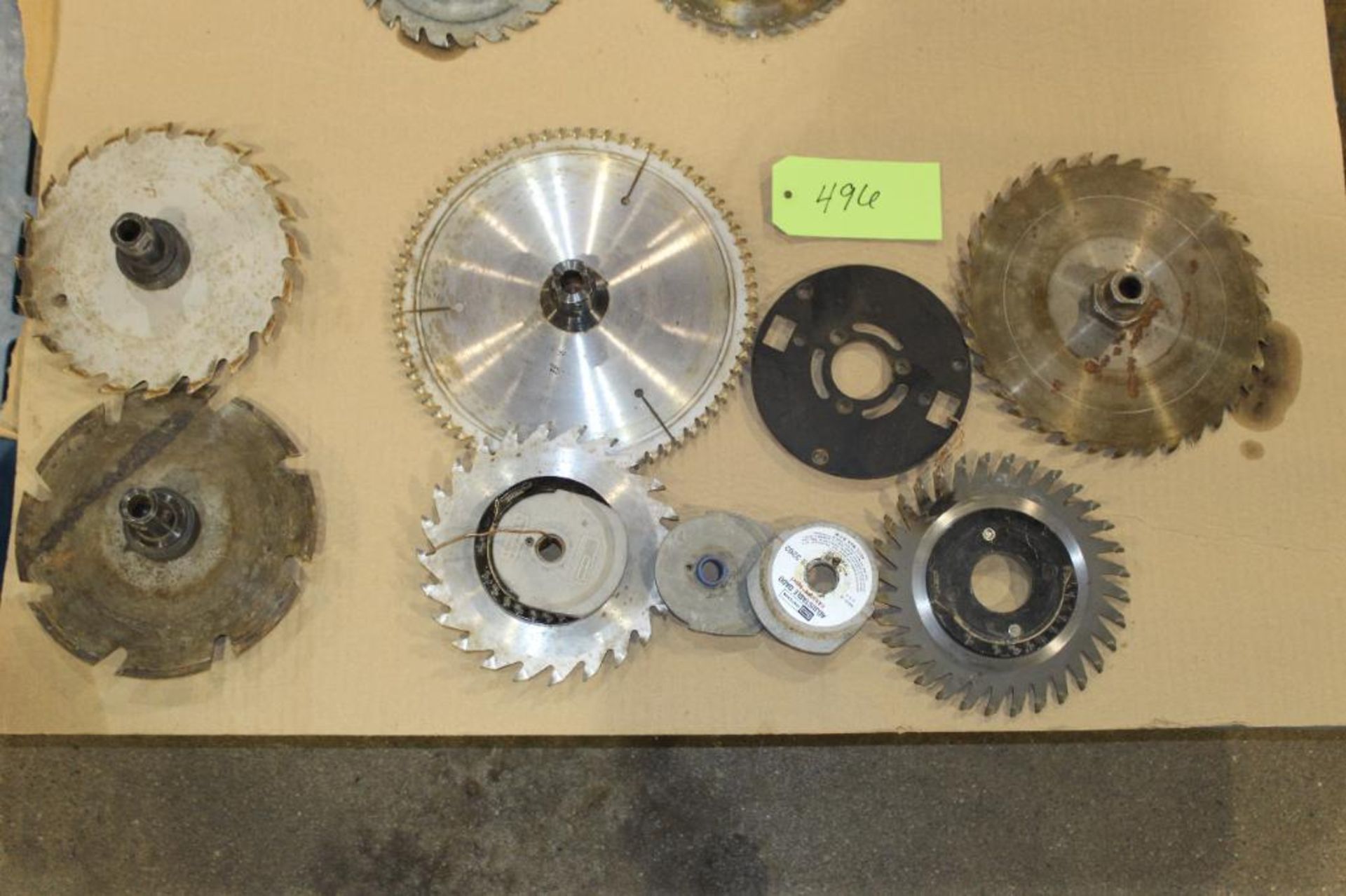 Lot of Assorted Saw Blades with Arbors and Dado Attachments