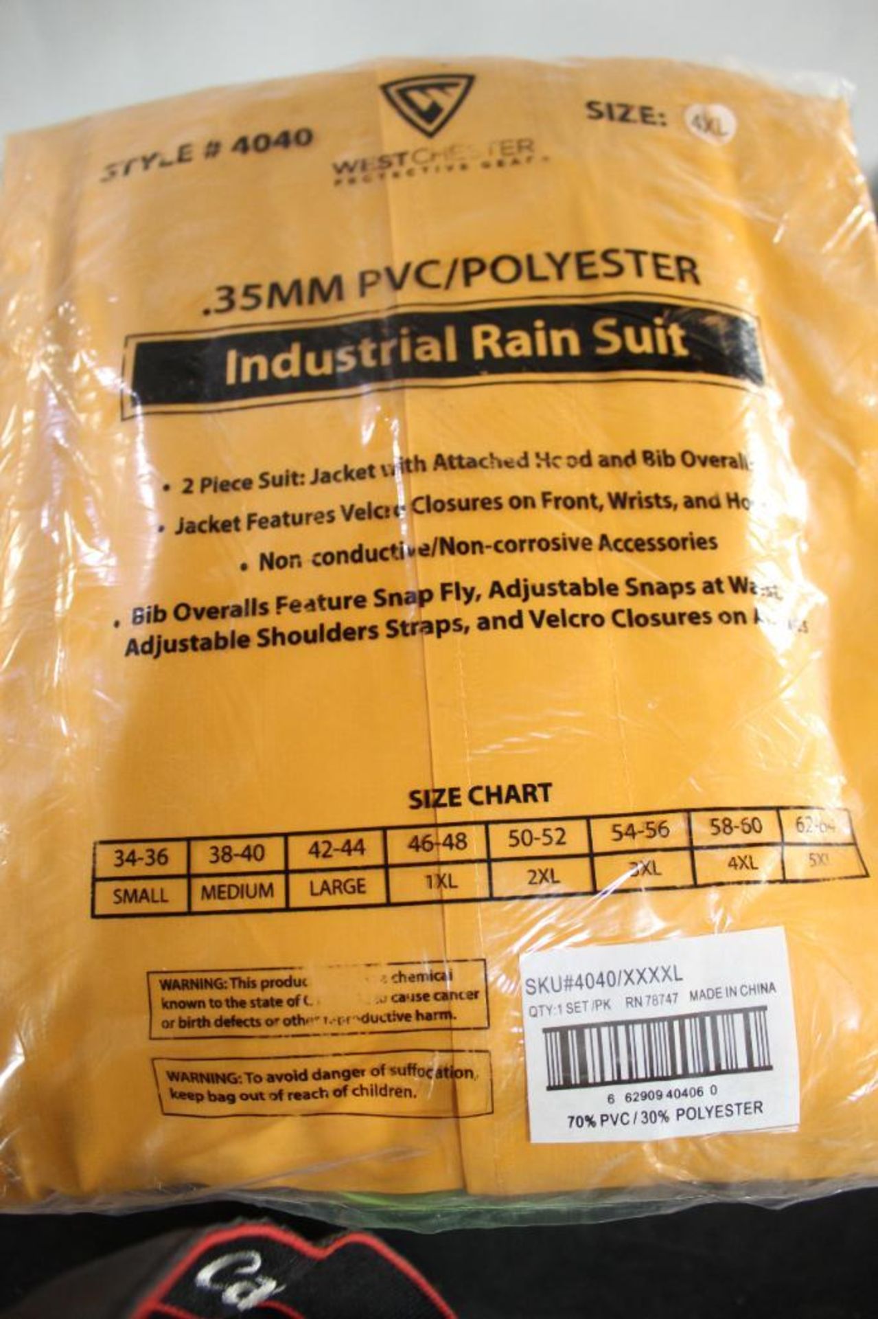 Lot of (4) Westchester .35mm PVC/Polyester Industrial 2pc. Rain Suit - Image 3 of 4