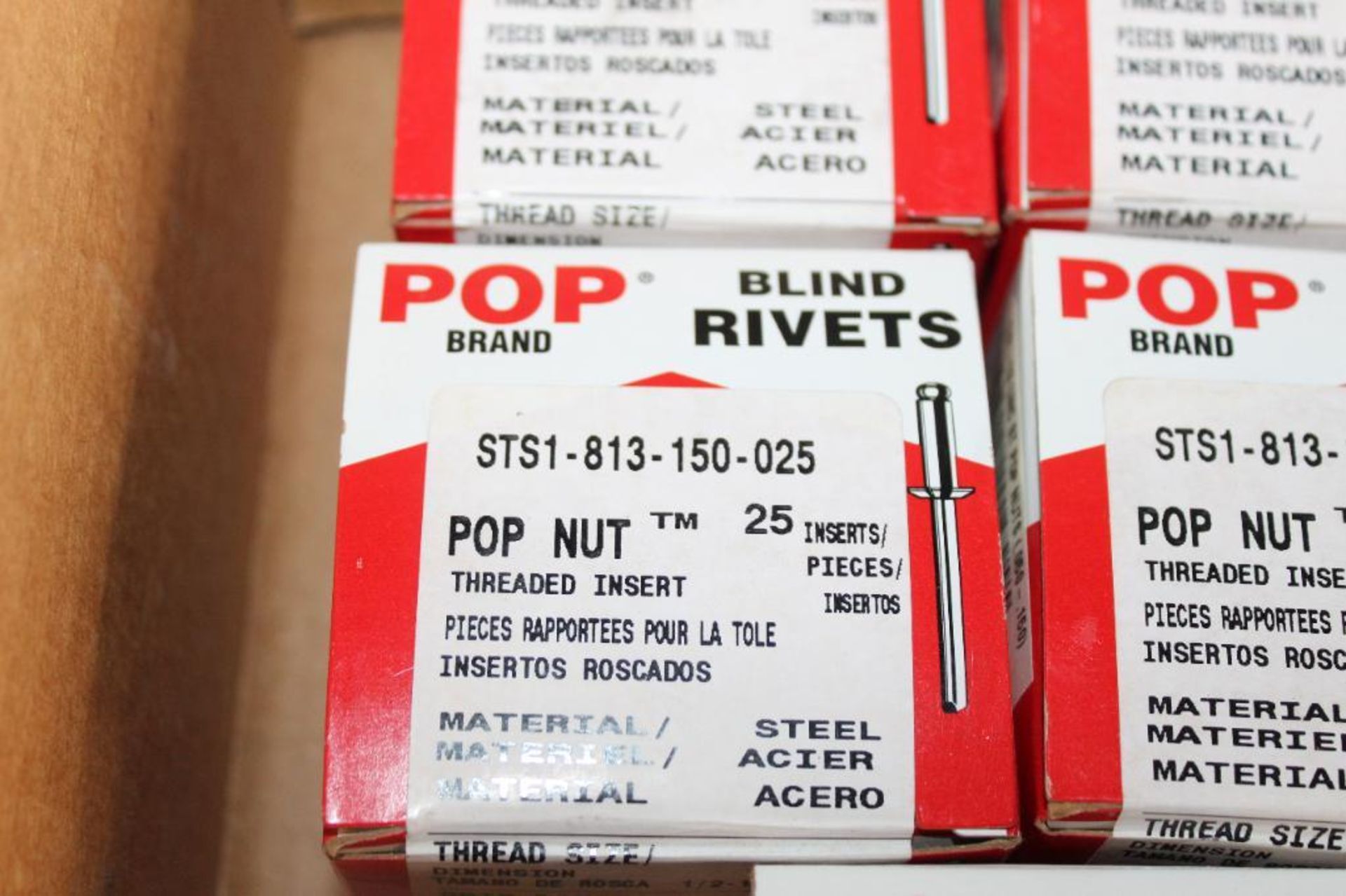 Lot of (5) Boxes(25 each) Pop Brand Blind Rivets Threaded Inserts - Image 4 of 4