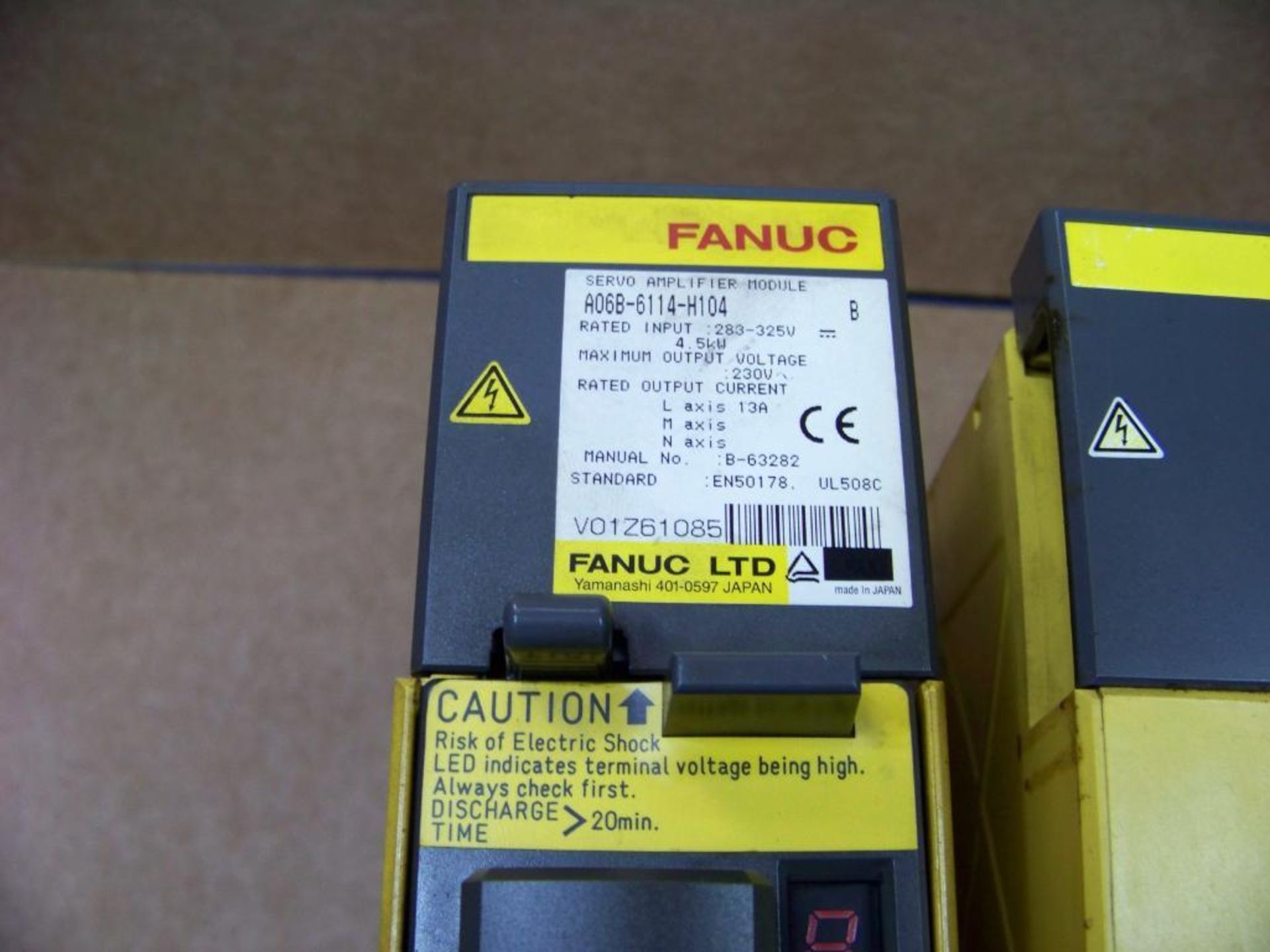 2 - FANUC SERVO AMPLIFIERS, # A06B-6114-H104, POWER SUPPLY # A06B-6110-H037 - Image 2 of 3