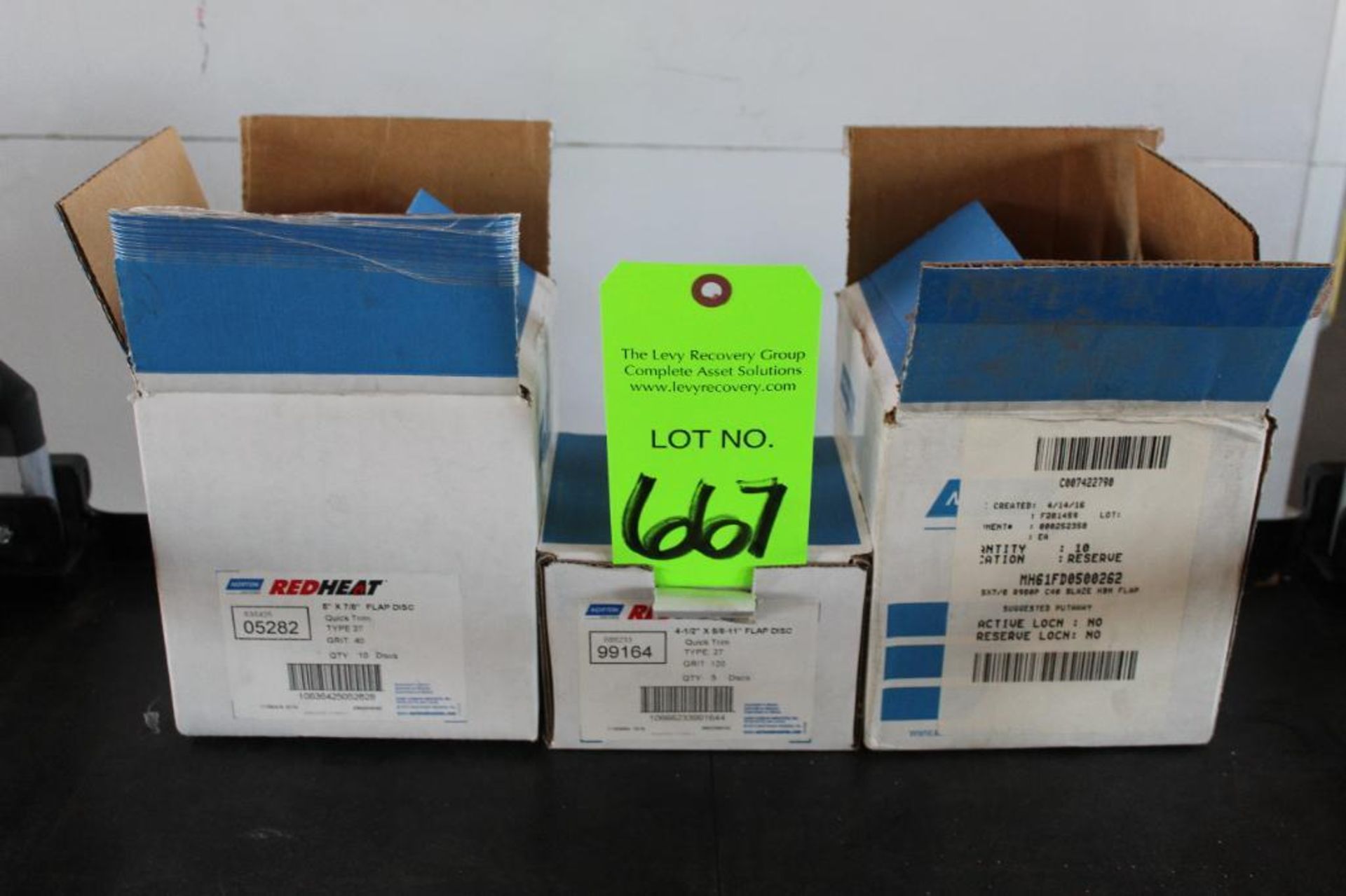 Lot of (3) Boxes (25 Total) Norton Red Heat and Blaze Flap Discs - Bild 2 aus 8