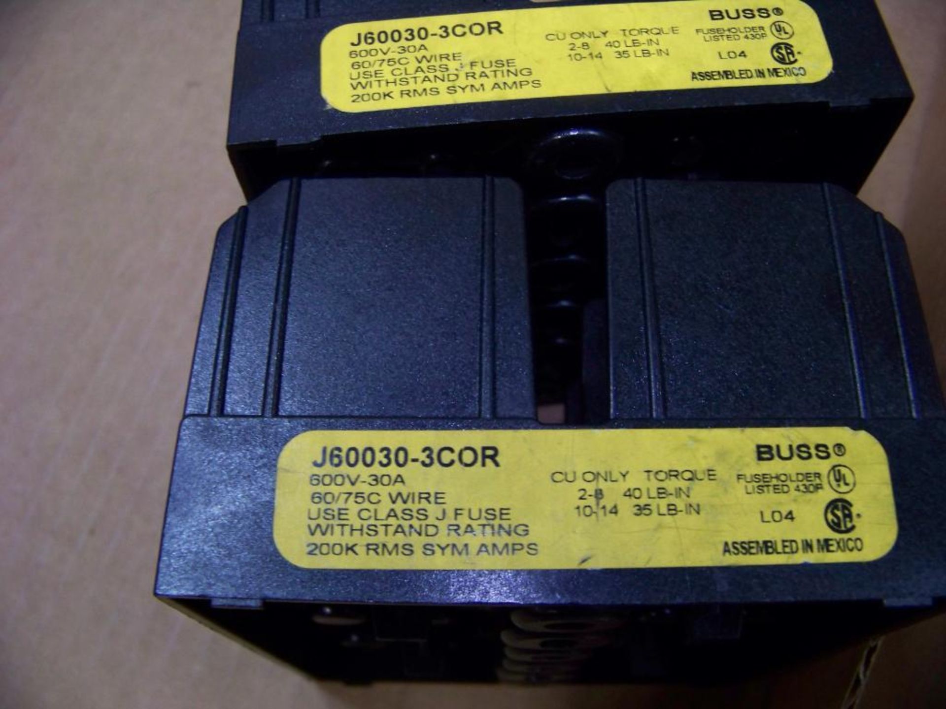 3 - ALLEN BRADLEY POWER DISTRIBUTION BLOCKS, 5 - BUSS FUSE HOLDERS/ 3 - BUSS FUSES - Image 3 of 6