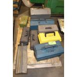 Lot of (5) Plastic and (3) Metal Tool Boxes