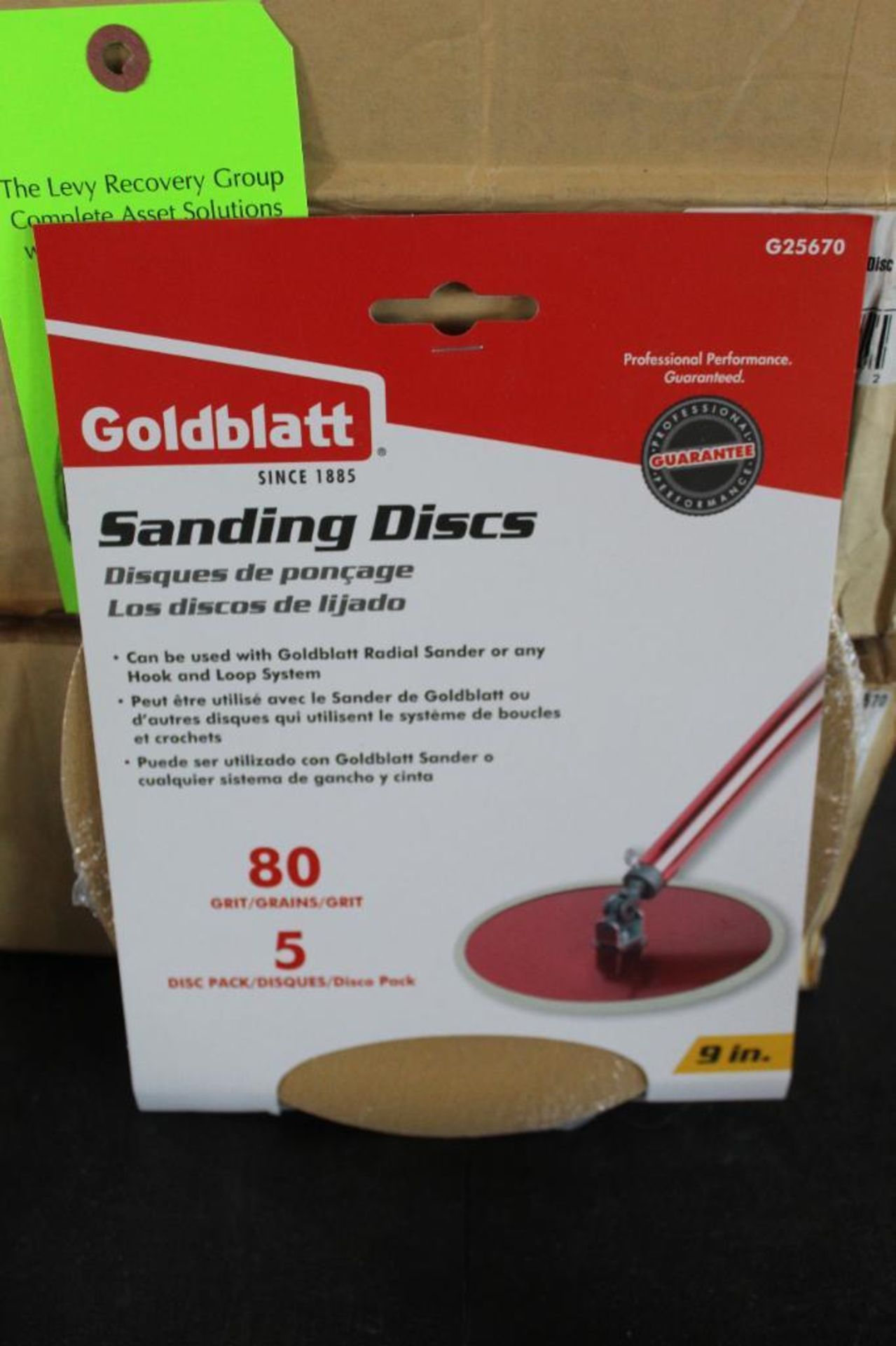 (2) Boxes (12 each) 5pack 80 Grit Goldblatt Radial Sander Disc 9in # G25670 - Image 4 of 4