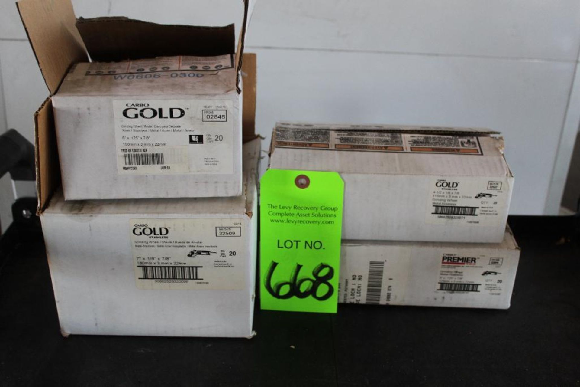 Lot of (4) Boxes (60 Total) Carbo Gold and Premier Grinding Wheels - Image 2 of 9