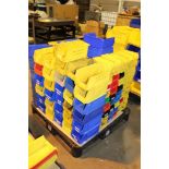Lot of Approx. (100) Assorted Sized Stacking Bins