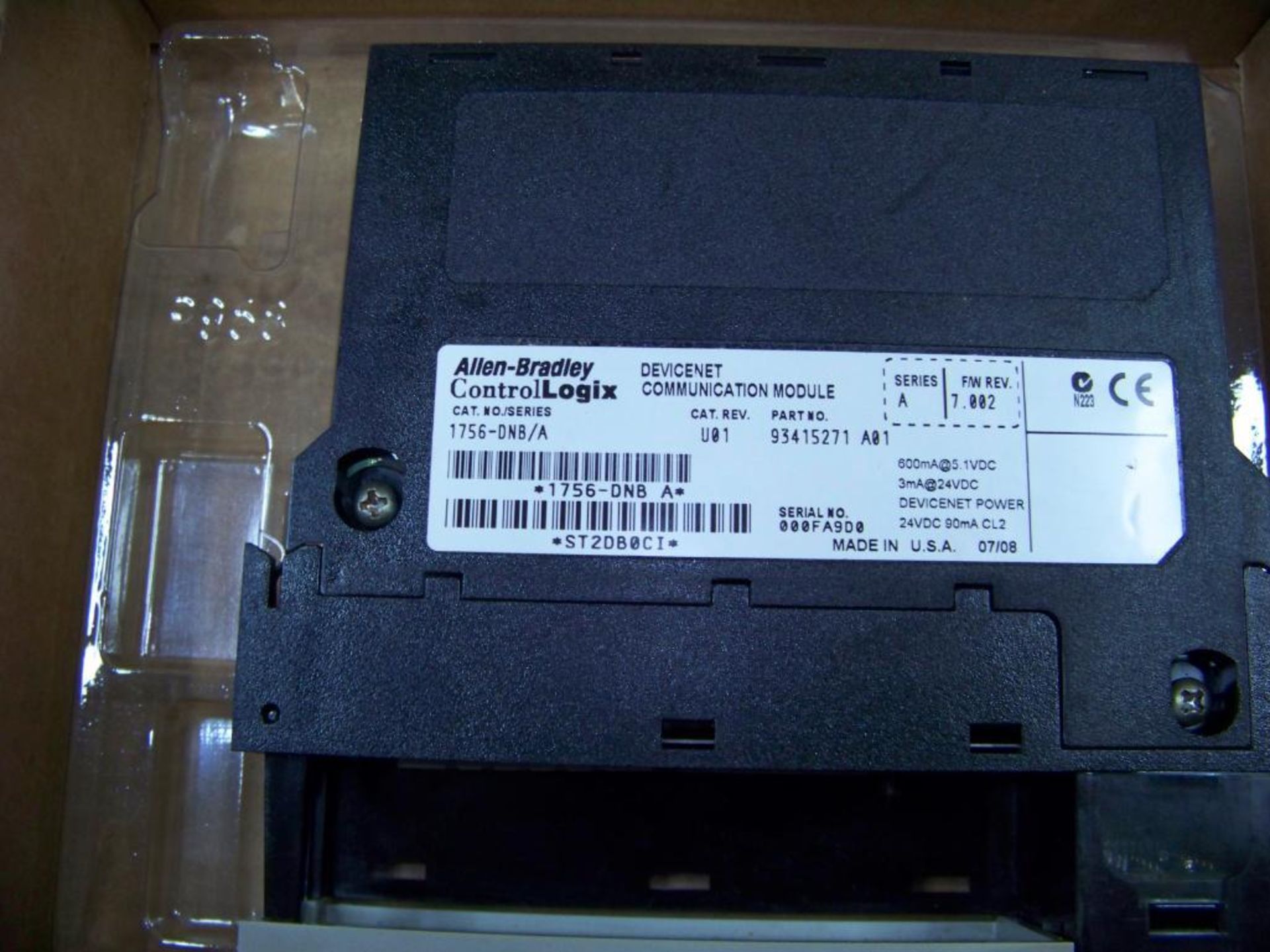 ALLEN BRADLEY CONTROLLOGIX BRIDGE SCANNER MODULE, # 1756-DNB - Image 2 of 3