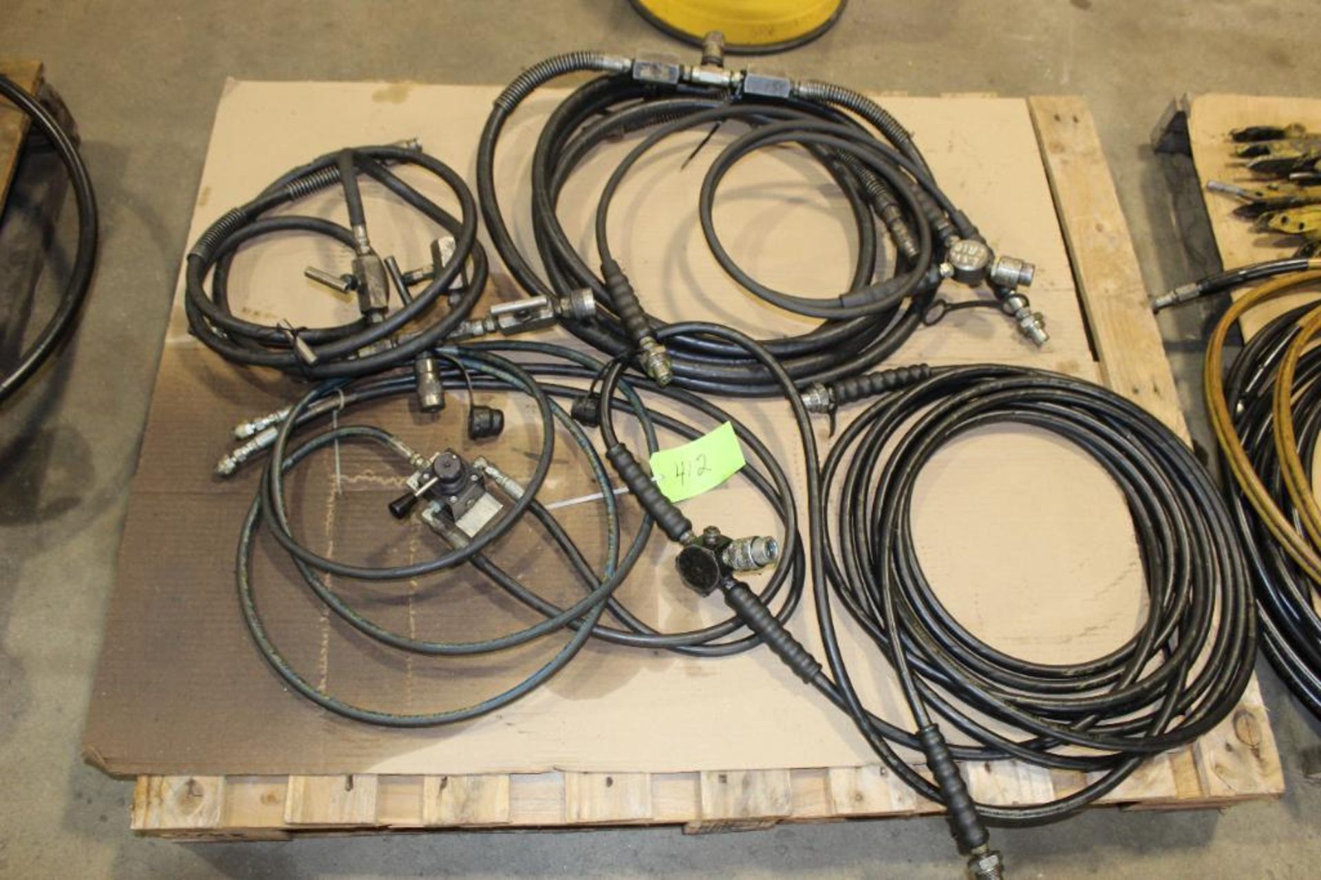 Lot of (5) Enterpac Hoses For Hydraulic Pumps w/ Splitters and Directional Valves