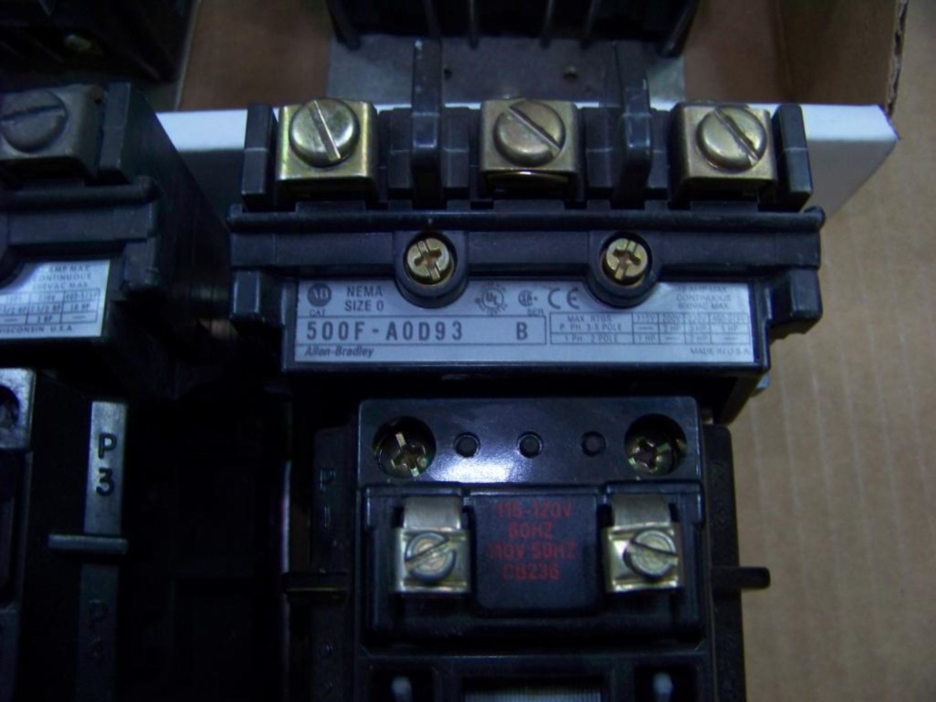 6 - ALLEN BRADLEY FEED THROUGH CONTACTORS, # 500F SERIES - Image 3 of 5