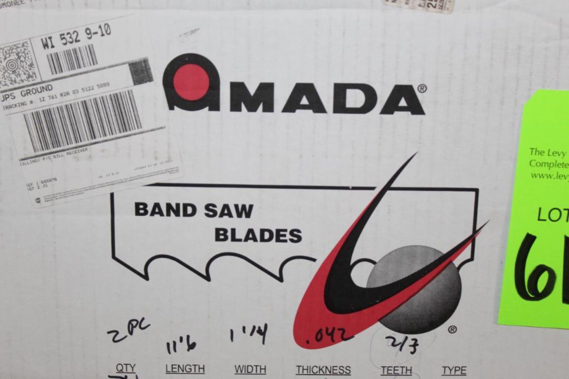 Lot of (2) Amada Band Saw Blades Length 11'6" - Image 3 of 3