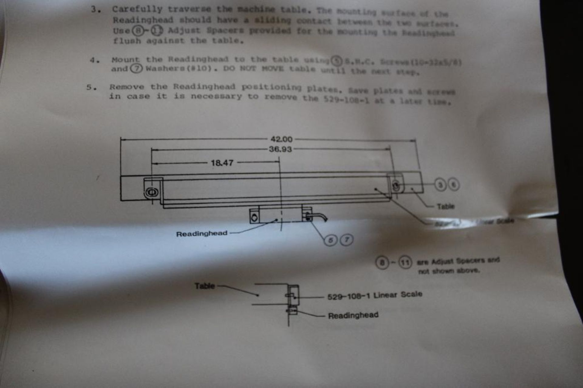 Mitutoyo Slim Spar MTG Screw Kit for Bridgeport Milling Machine MT85059823 - Image 5 of 5