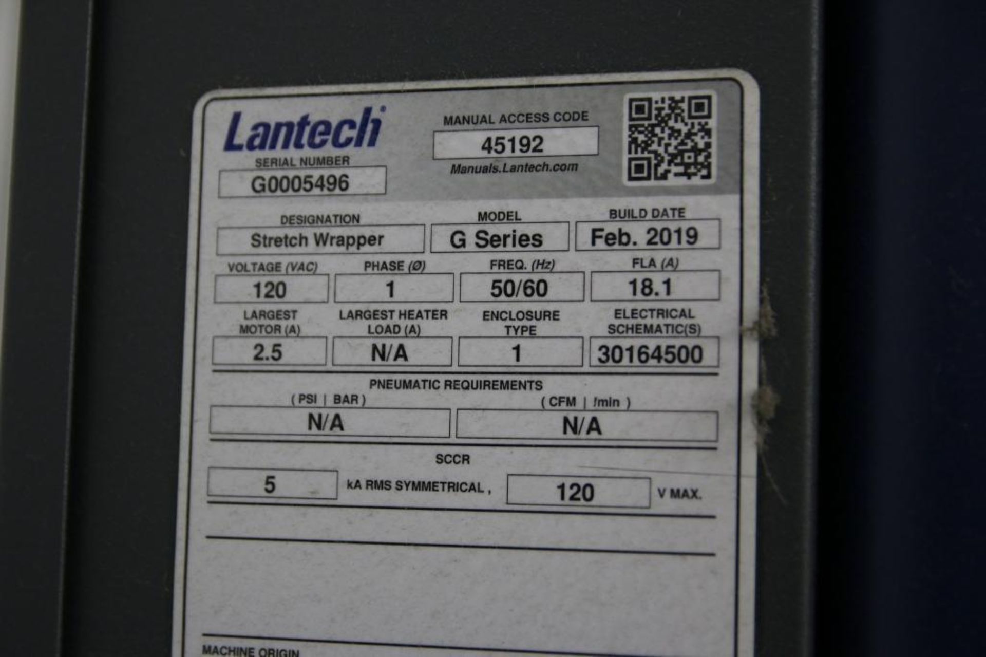 Lantech G Series Semi-Automatic Stretch Wrapper - Image 5 of 5