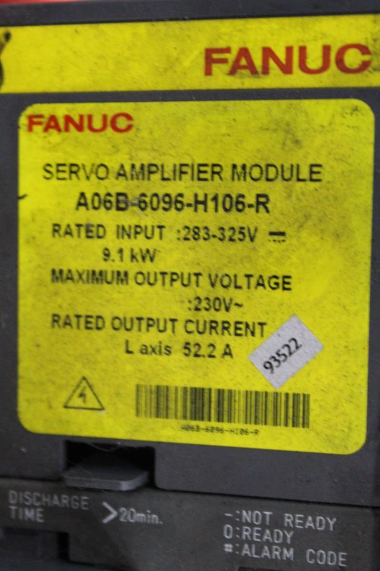 Lot of 2 Fanuc Servo Amplifier Modules A06B-6096-H106/H106-R (Needs Repair) - Image 5 of 6