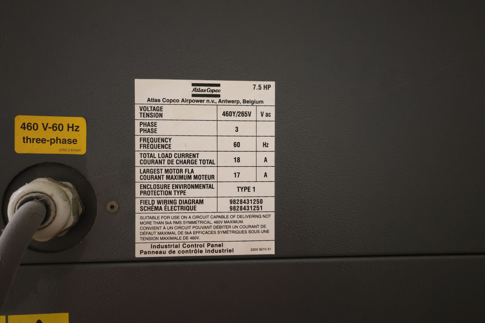 Atlas Copco Screw Air Compressor - Image 4 of 4