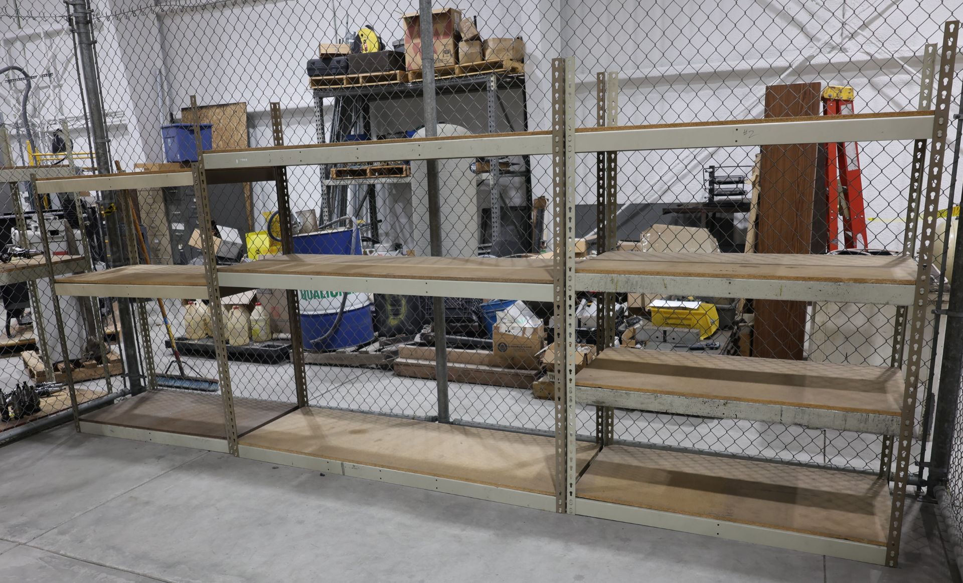 Cage Topped with Razor Wire & Shelves - Image 2 of 2