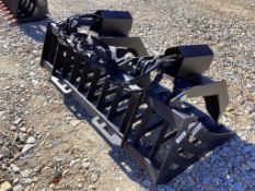 SKID STEER MOUNT ROCK BUCKET W/ GRAPPLE