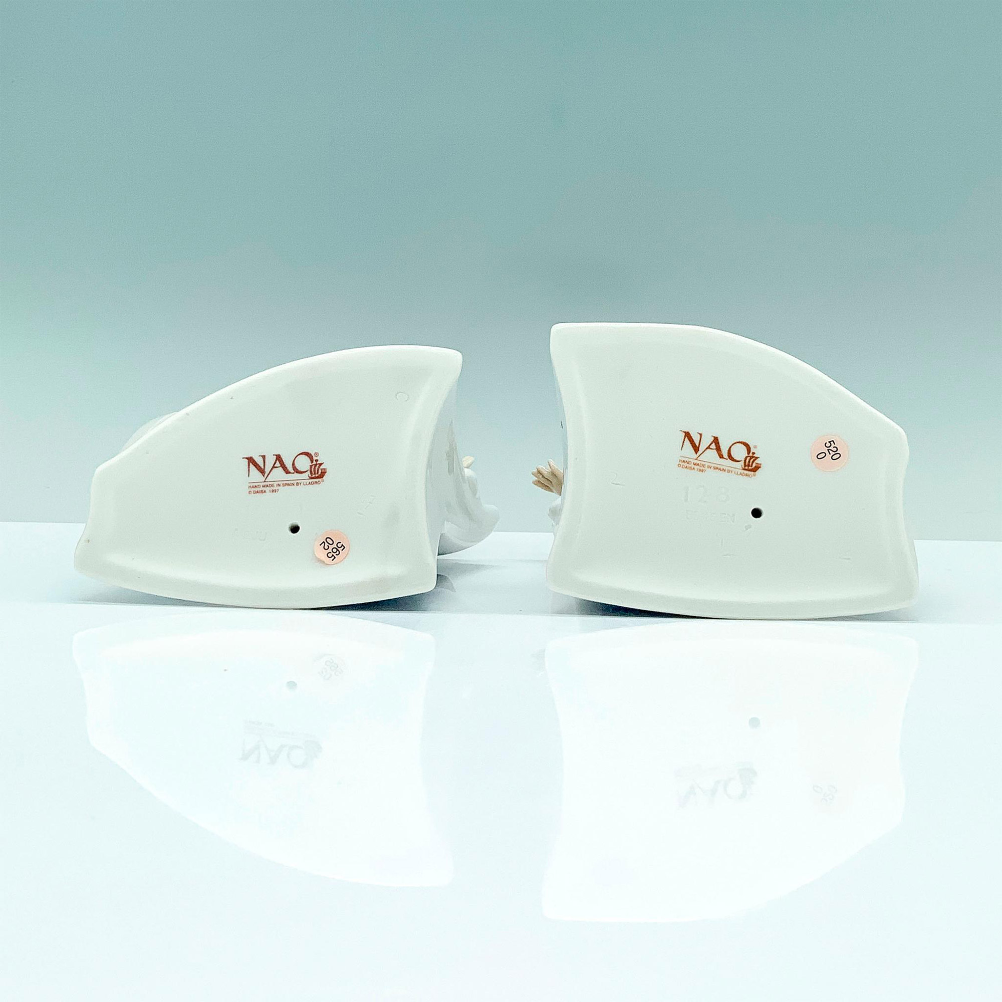 Pair of Nao by Lladro Porcelain Figurines, Card Guards - Image 3 of 3