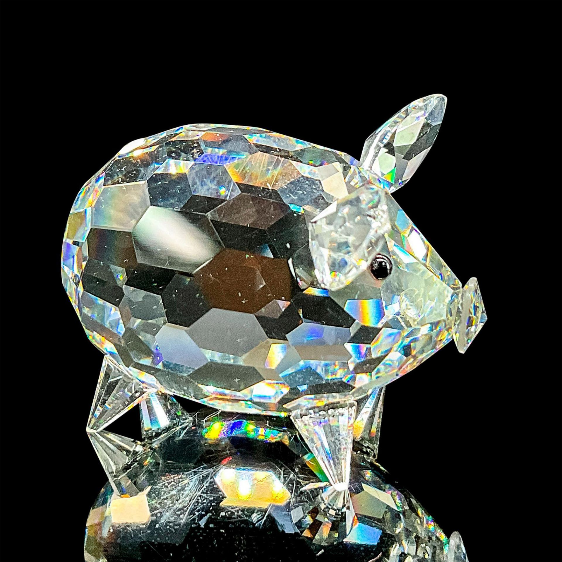Swarovski Silver Crystal Figurine, Pig - Image 2 of 5