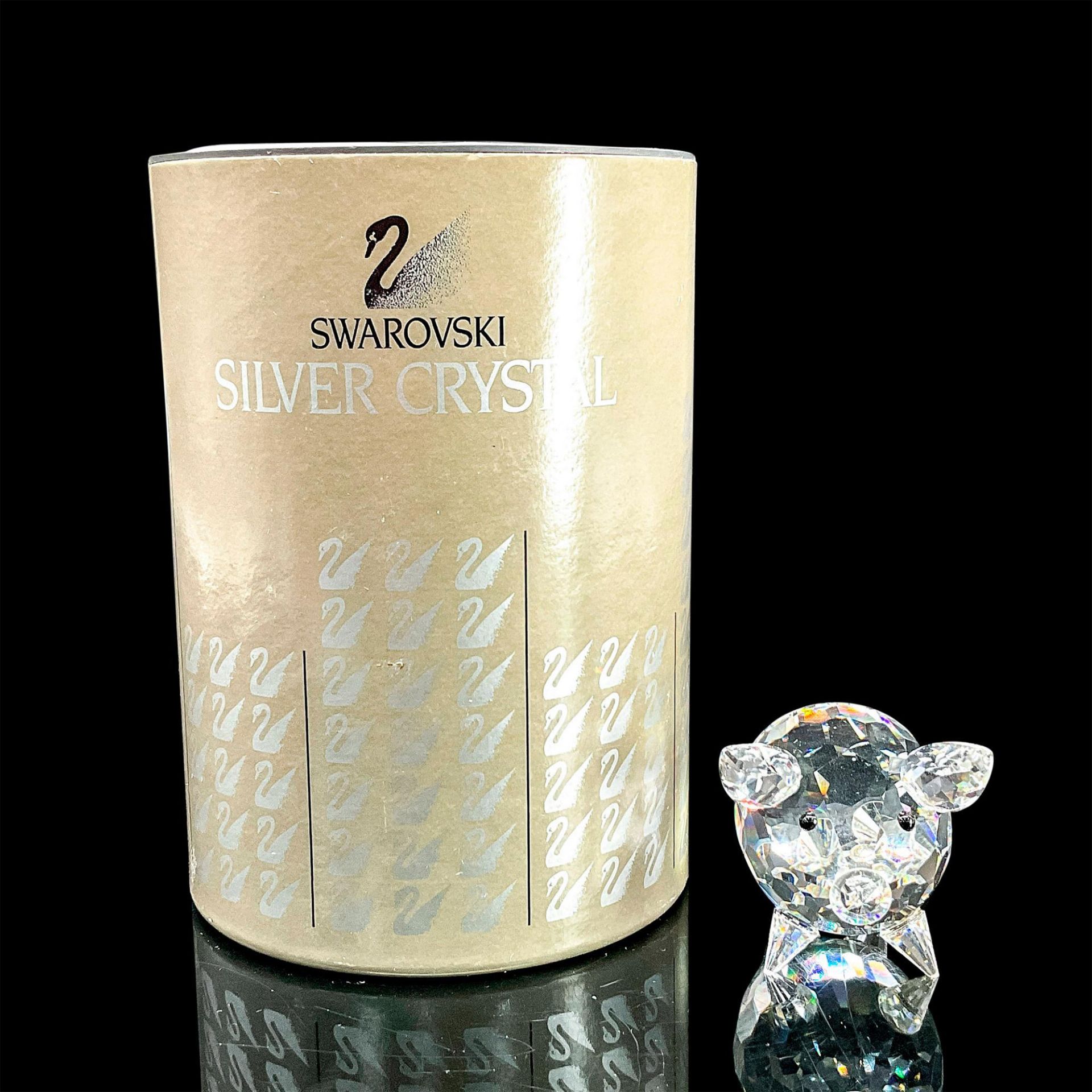 Swarovski Silver Crystal Figurine, Pig - Image 5 of 5