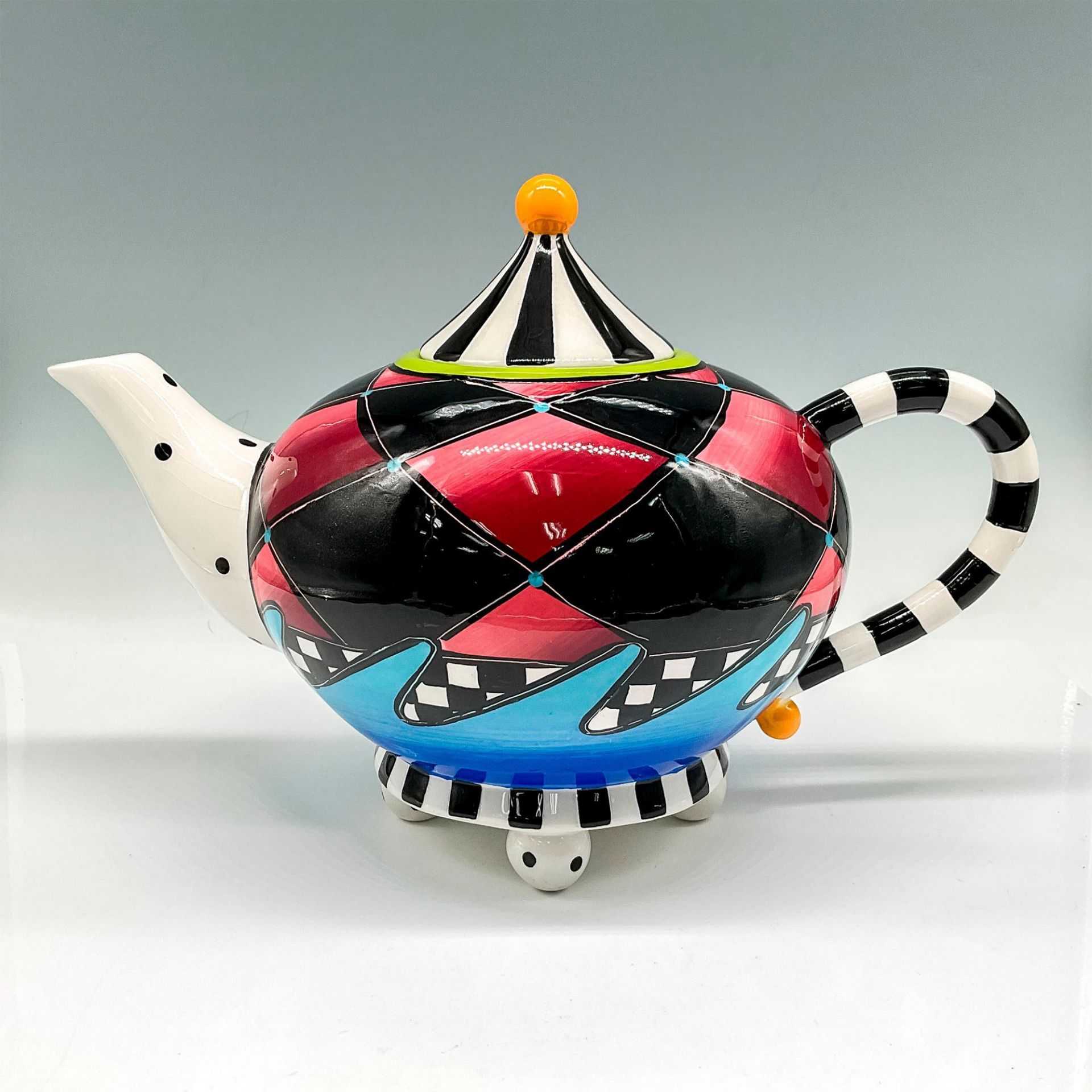 Footed Porcelain Teapot, Carnival