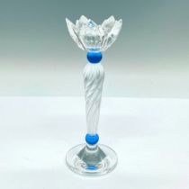 Swarovski Crystal Candleholder, Blue Flower