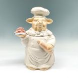 Cooks Club Porcelain Cookie Jar, Pastry Chef Pig