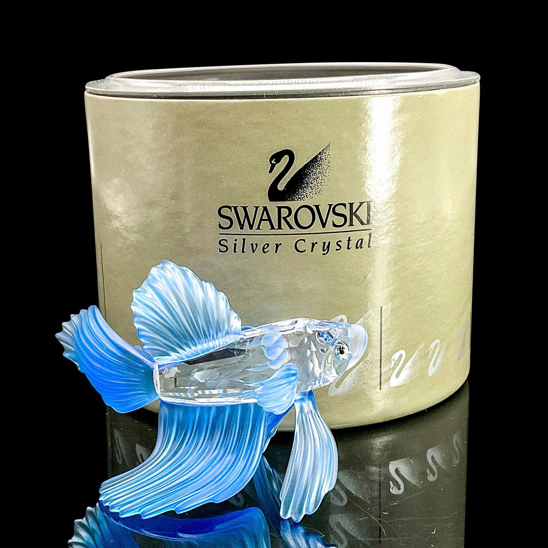 Swarovski Crystal Figurine, Blue Siamese Fighting Fish - Image 4 of 4