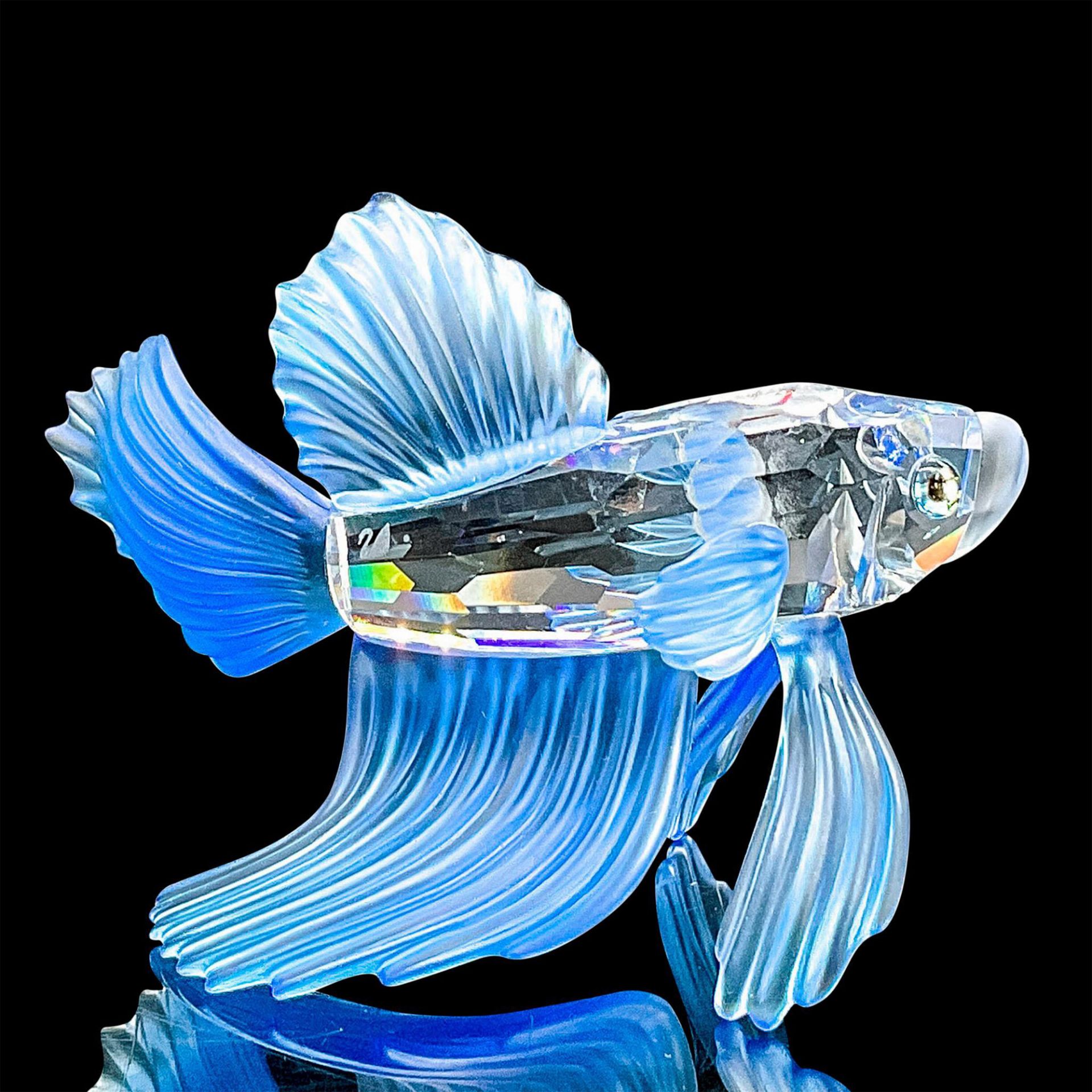 Swarovski Crystal Figurine, Blue Siamese Fighting Fish - Image 2 of 4