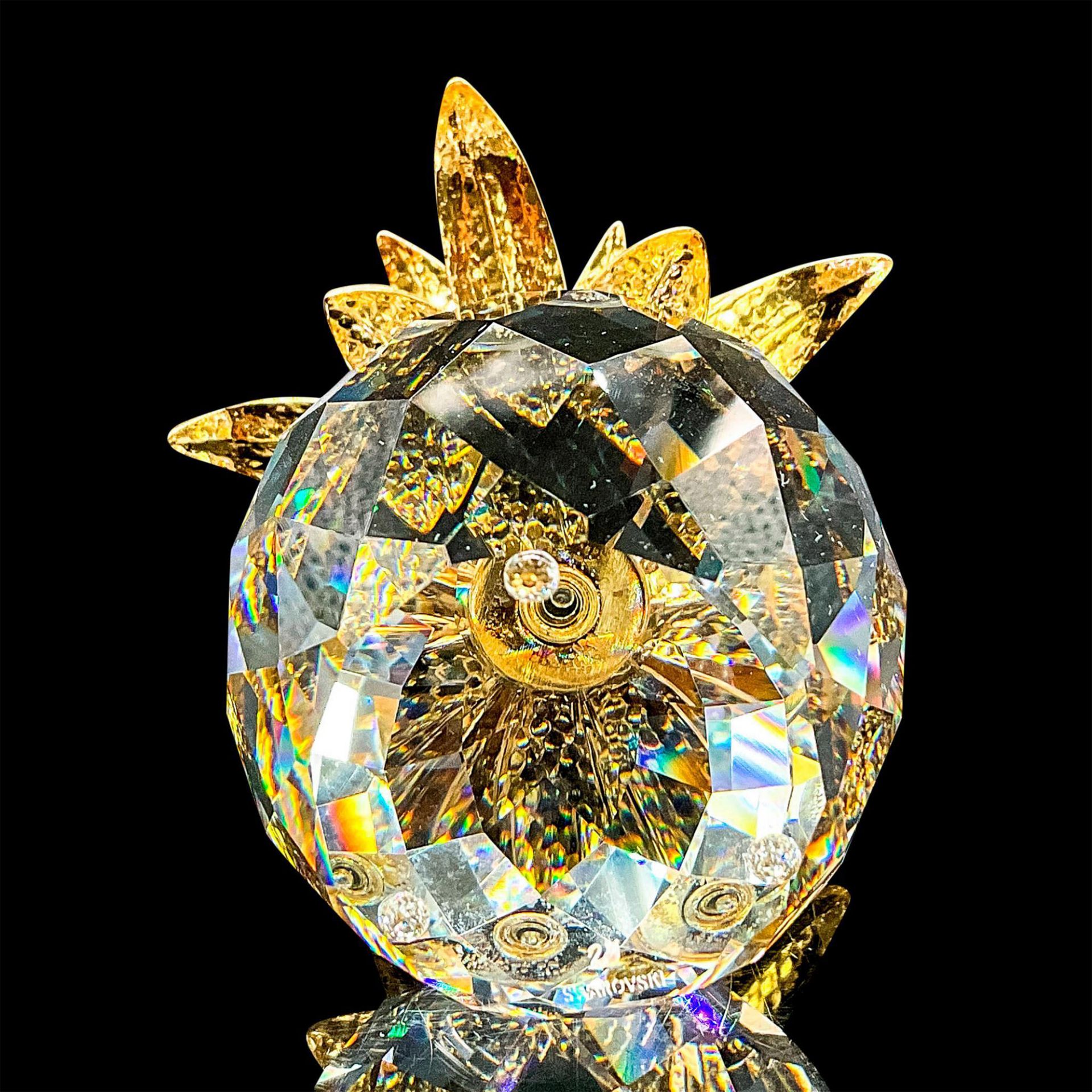 Swarovski Crystal Figurine, Pineapple With Golden Leaves - Image 3 of 4