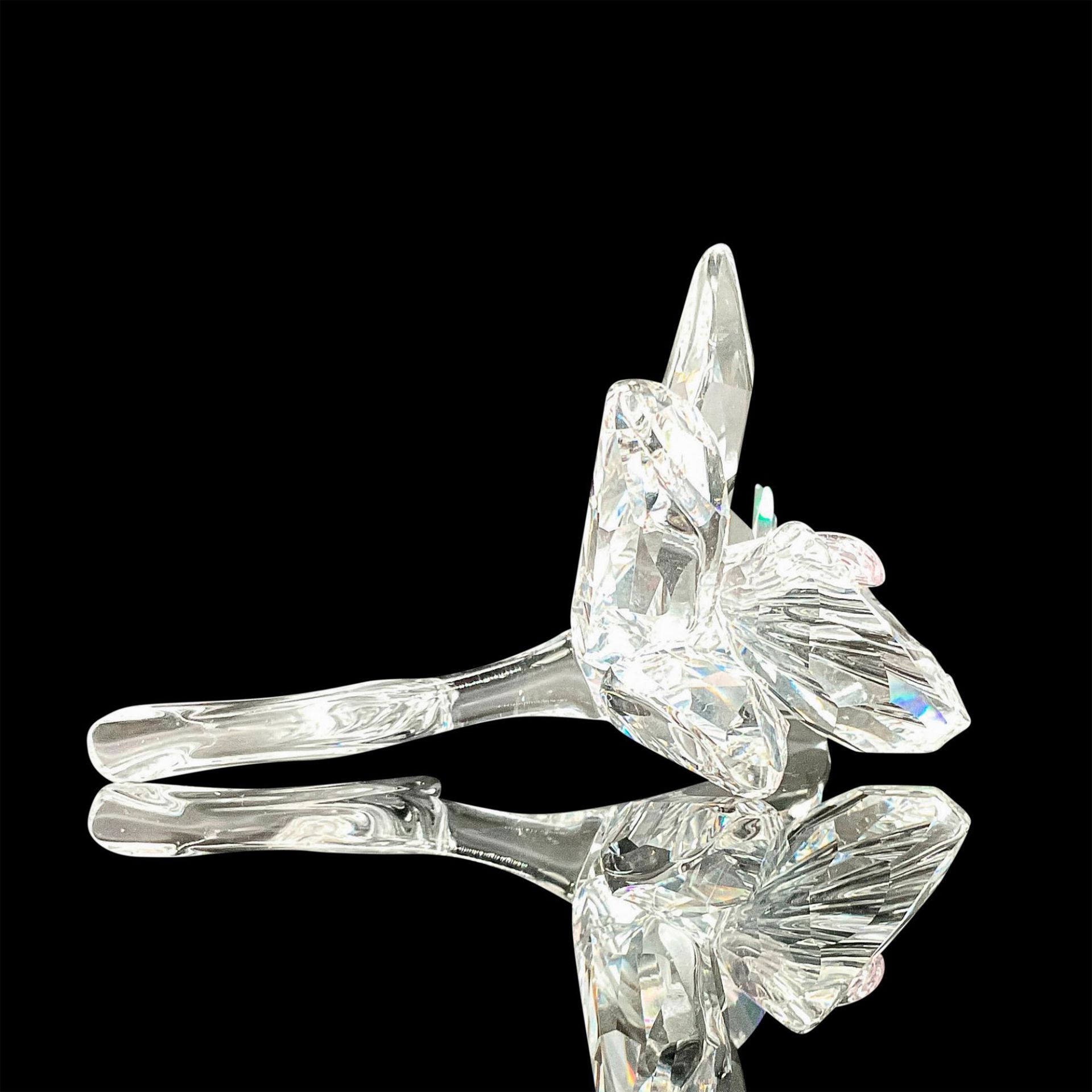 Swarovski Silver Crystal Figurine, Pink Orchid - Image 3 of 6