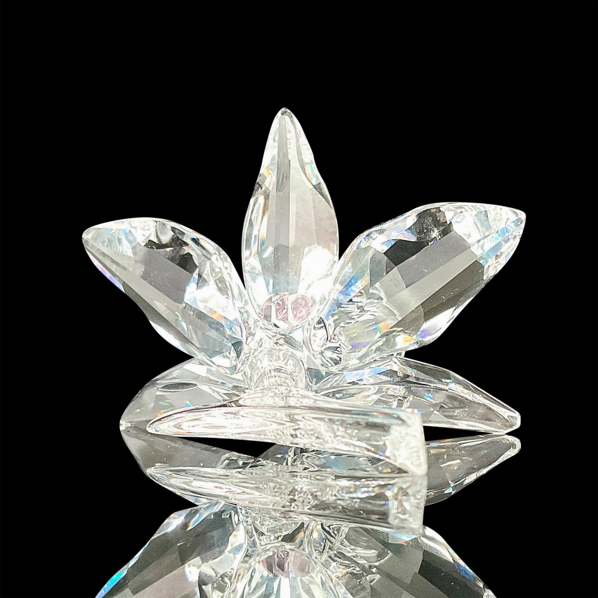 Swarovski Silver Crystal Figurine, Pink Orchid - Image 4 of 6