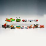13pc Wind-Up Tin Toy Transportation Grouping