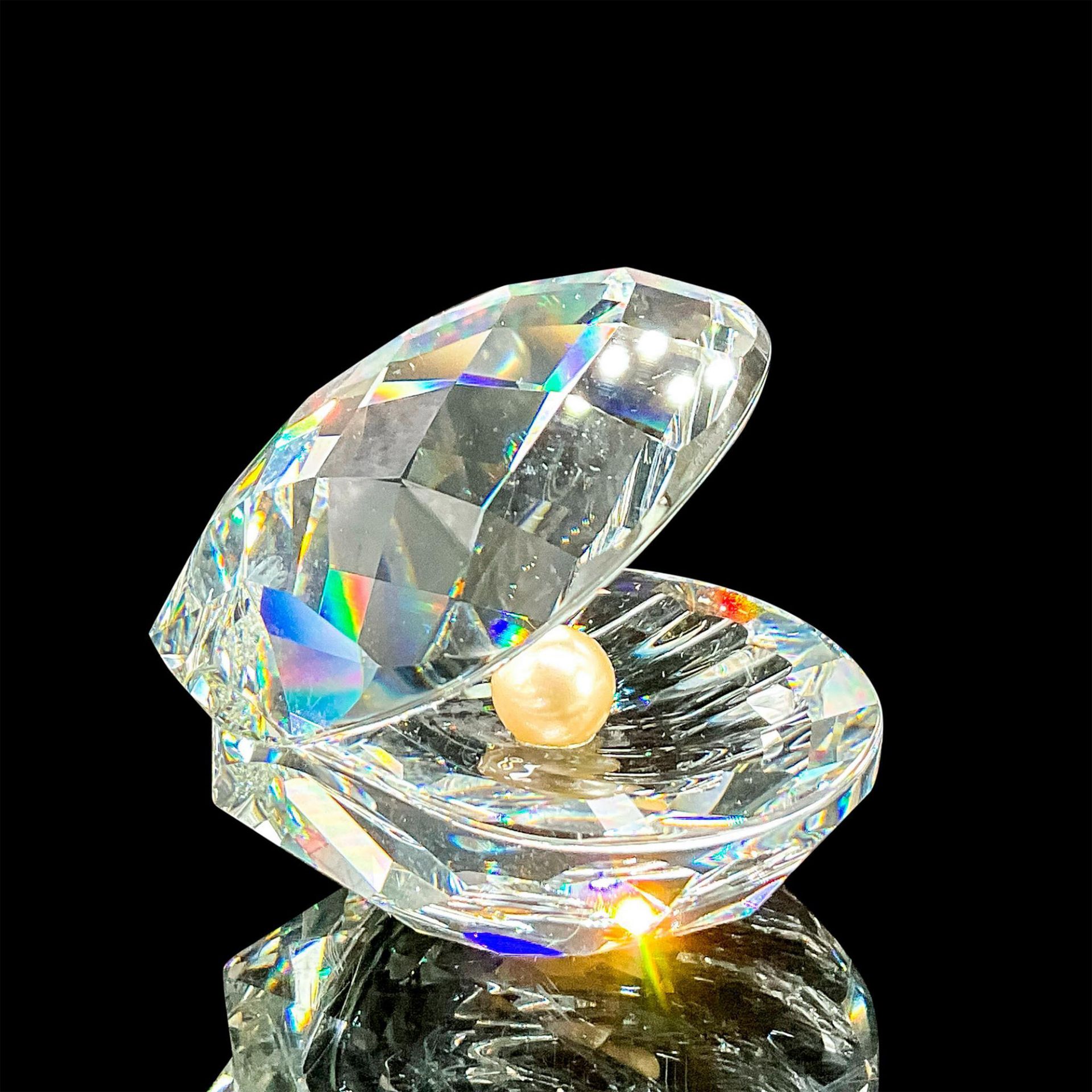 Swarovski Silver Crystal Figure, Seashell With Pearl - Bild 2 aus 5