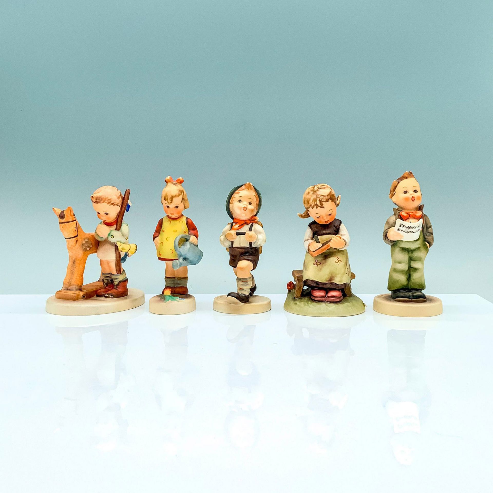 5pc Goebel Hummel Schoolyard Themed Figurines
