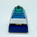 Swarovski Crystal Paperweight, Bermuda Blue