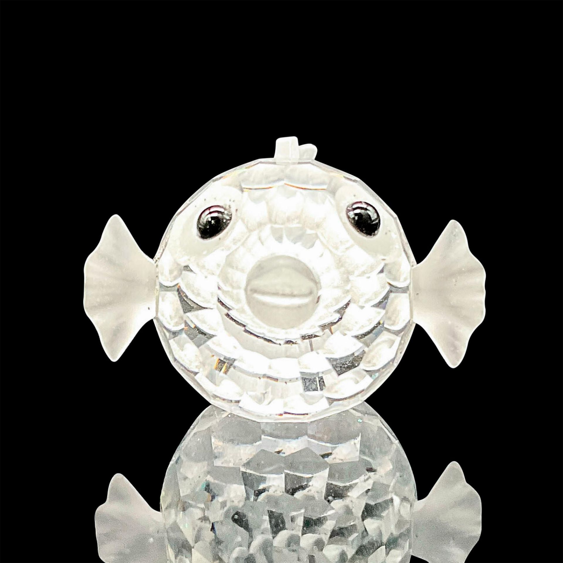 Swarovski Silver Crystal Figurine, Mini Blowfish