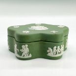Wedgwood Sage Green Jasperware Lidded Treasure Box