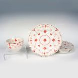 6pc Furnivals Ceramic Bowl & Plates
