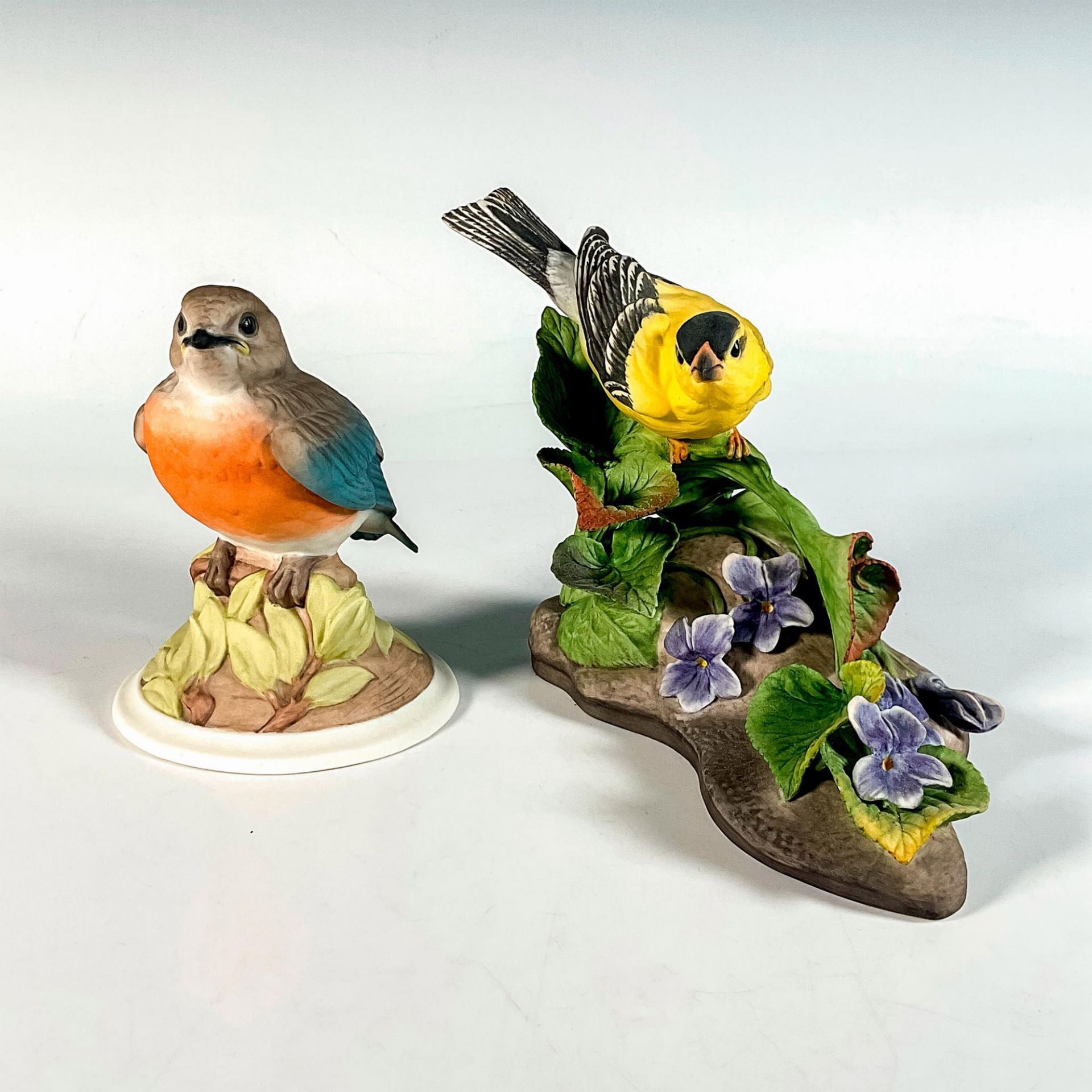 2pc Boehm Porcelain Bird Figurines