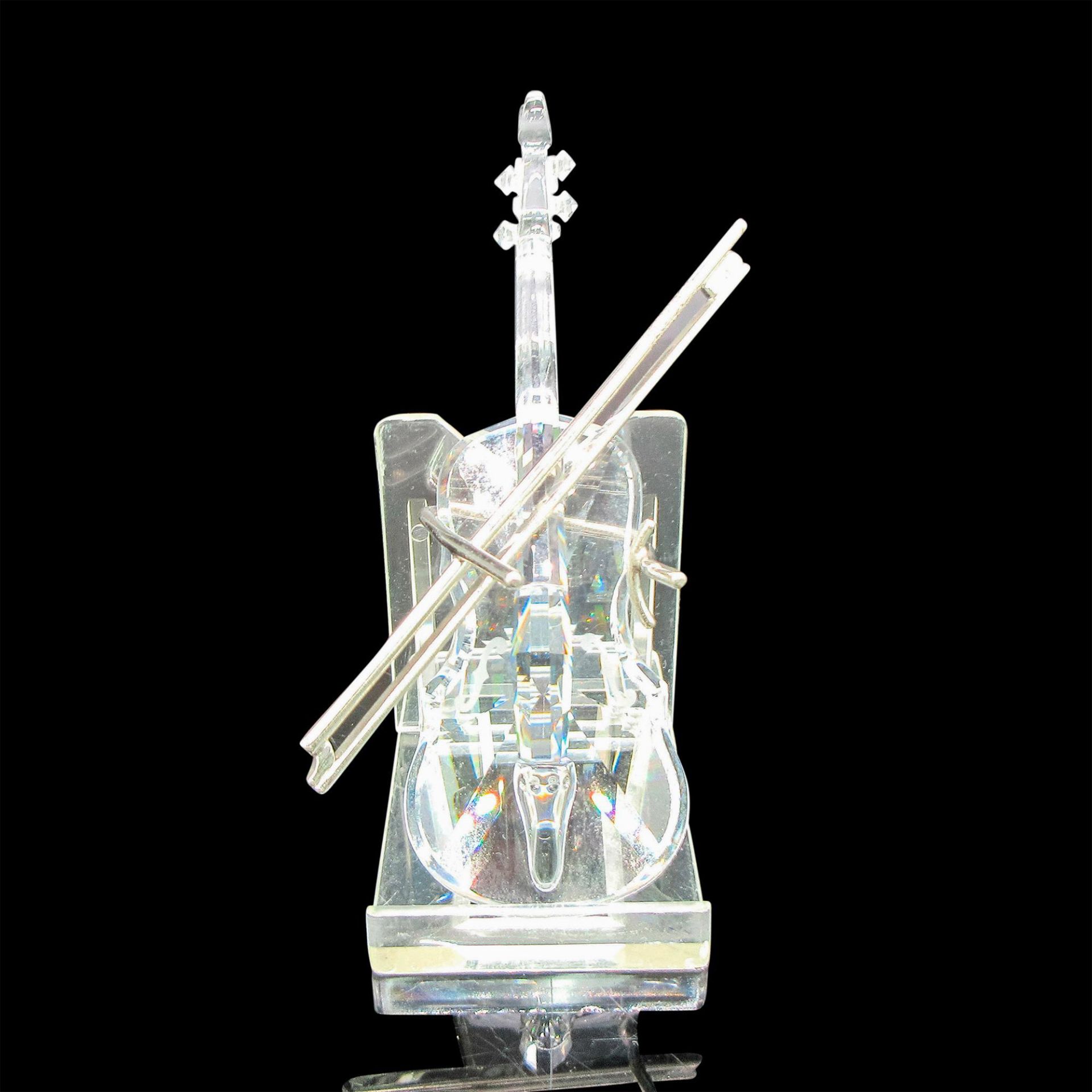 Swarovski Silver Crystal Figurine, Violin and Bow