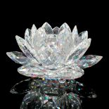 Swarovski Silver Crystal Candle Holder, Lotus Flower