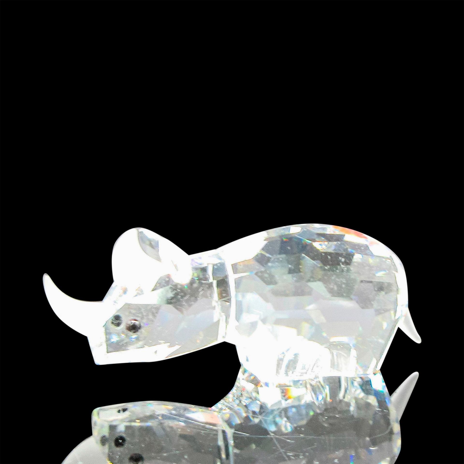 Swarovski Silver Crystal Figurine, Small Rhinoceros