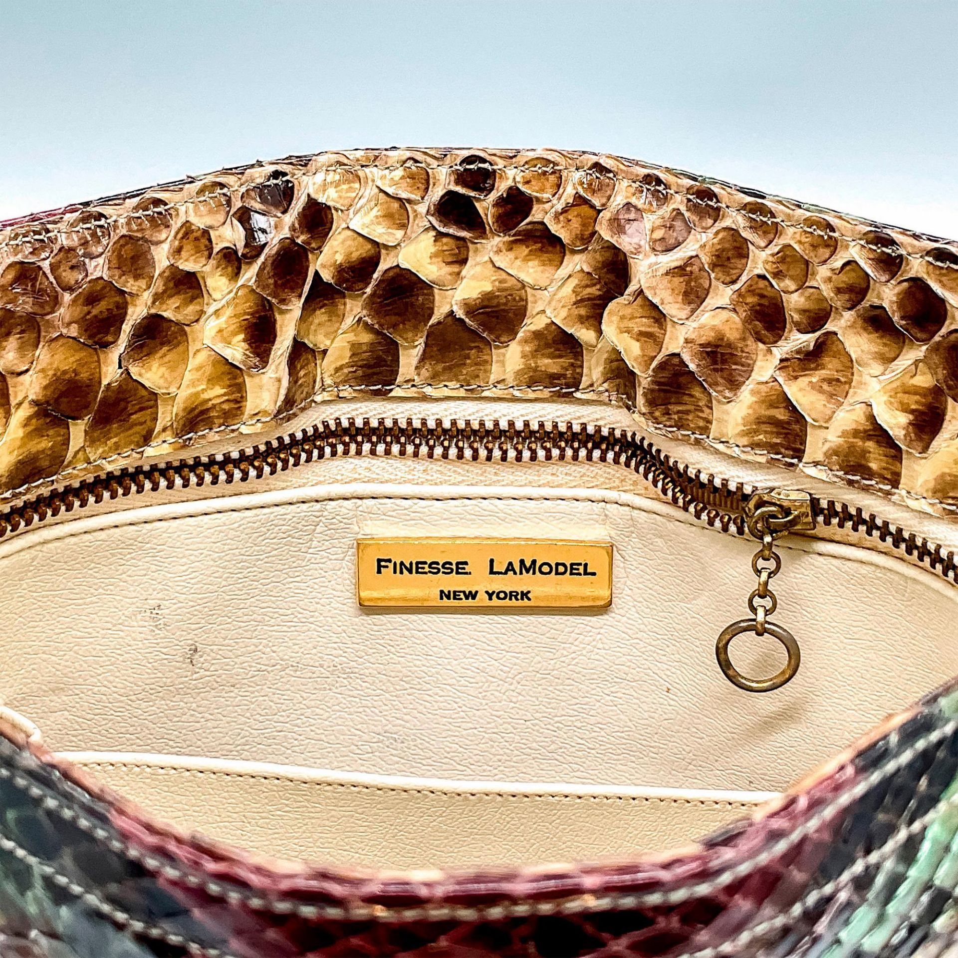 2pc Finesse La Model Snakeskin Handbags, Taupe and Multi-Color - Bild 10 aus 10