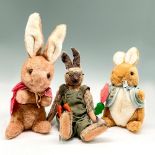 3pc Vintage Eden Stuffed Rabbit Toys + Musical Bunny