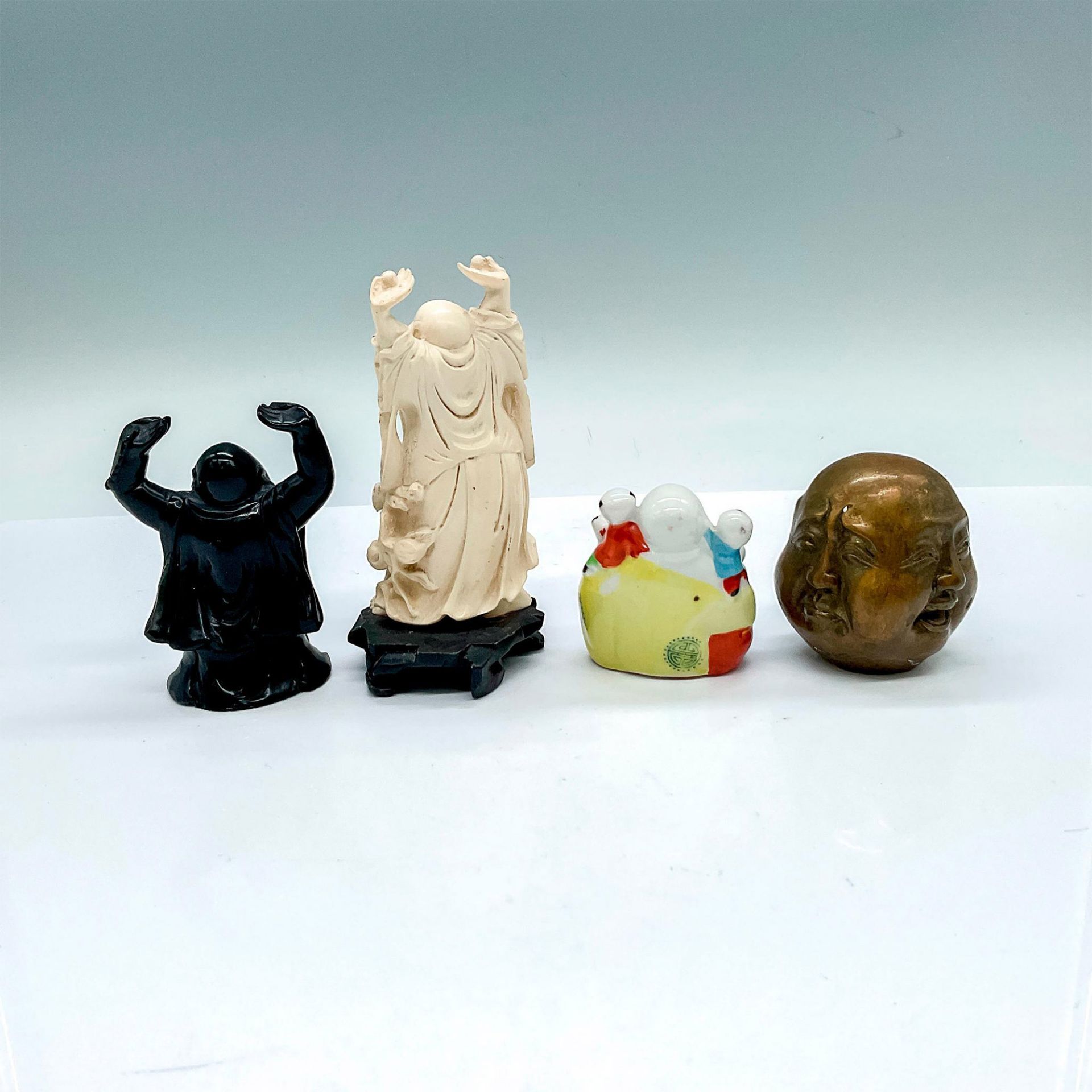 4pc Asian Buddha Figurines - Image 2 of 4